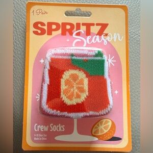 Orange Crew Socks - Women's Hosiery
